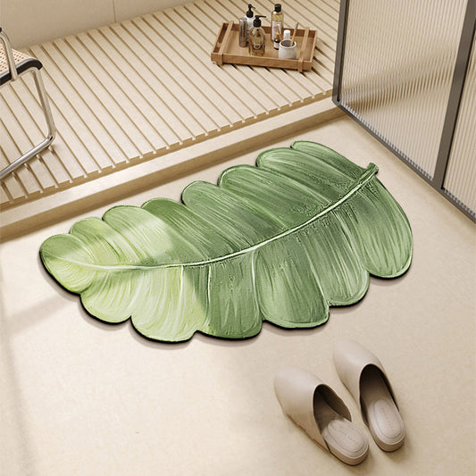 Leaf Diatomite Absorbent Floor Mat: Non-Slip & Easy to Clean