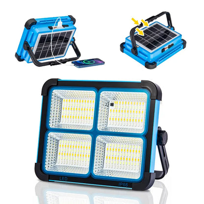 SolarMatrix · Heavy-Duty IP66 Solar Floodlight & Emergency Power Station