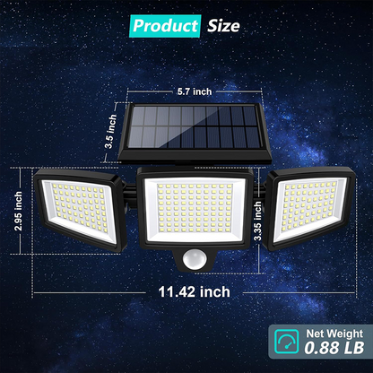 NovaShine · 3-Head Smart Solar Motion Floodlight