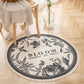 NomadSoul Mandala Artisanal Cotton Round Rug | Hand-Woven Vintage Tassel Accent