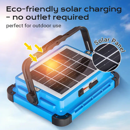 SolarMatrix · Heavy-Duty IP66 Solar Floodlight & Emergency Power Station