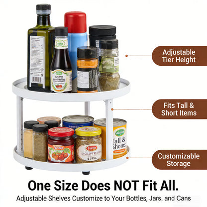 SpaceSpin · D-Shaped 2-Tier Lazy Susan