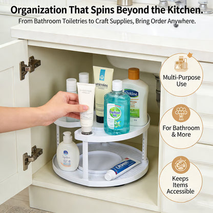 SpaceSpin · D-Shaped 2-Tier Lazy Susan