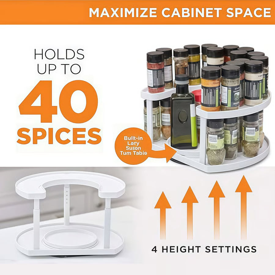SpaceSpin · D-Shaped 2-Tier Lazy Susan