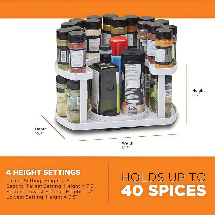 SpaceSpin · D-Shaped 2-Tier Lazy Susan