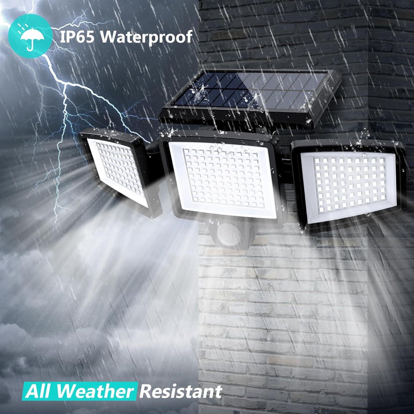 NovaShine · 3-Head Smart Solar Motion Floodlight