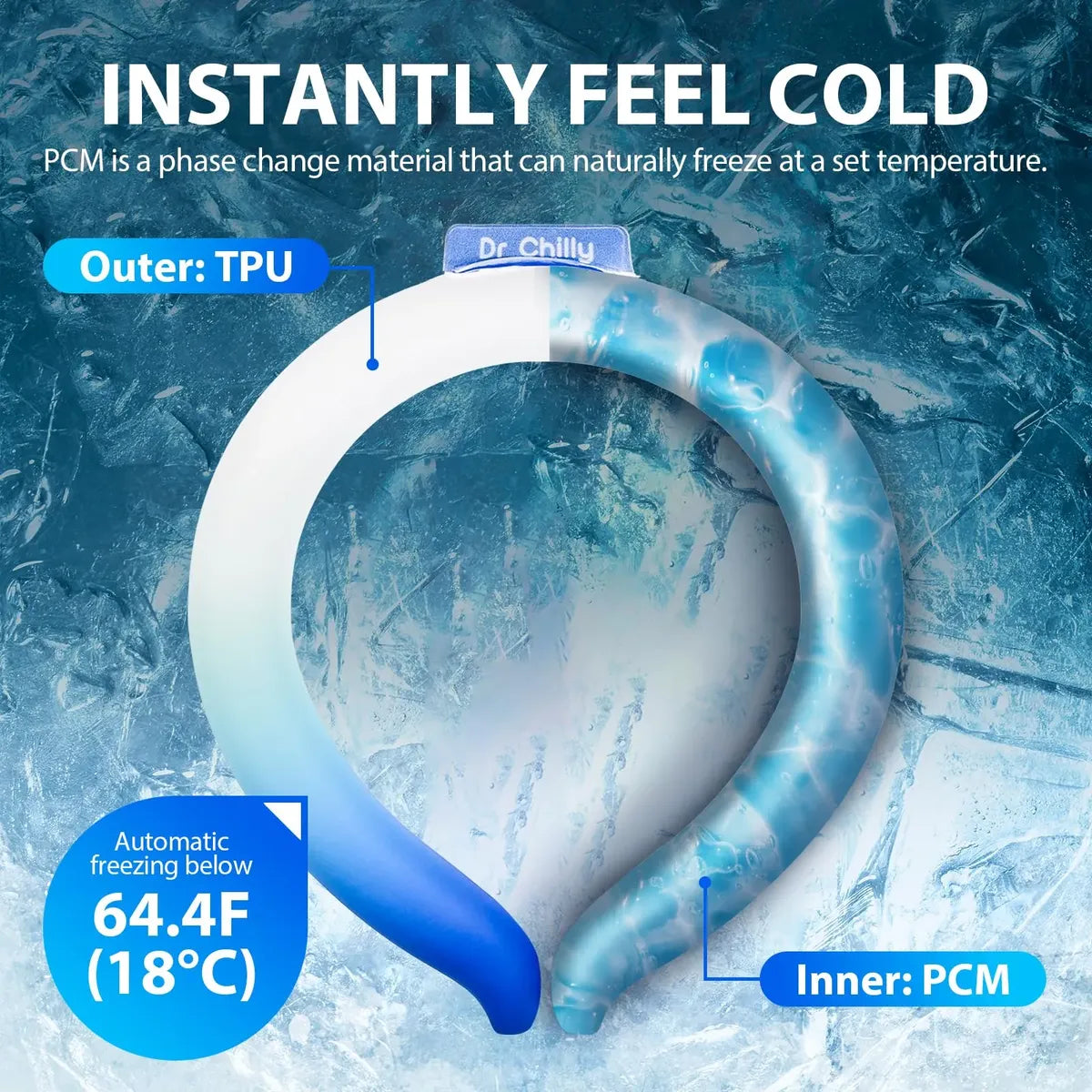 AeroChill™ IceCore Cooling Neck Ring – Ultra-Light Wearable Neck Cooler