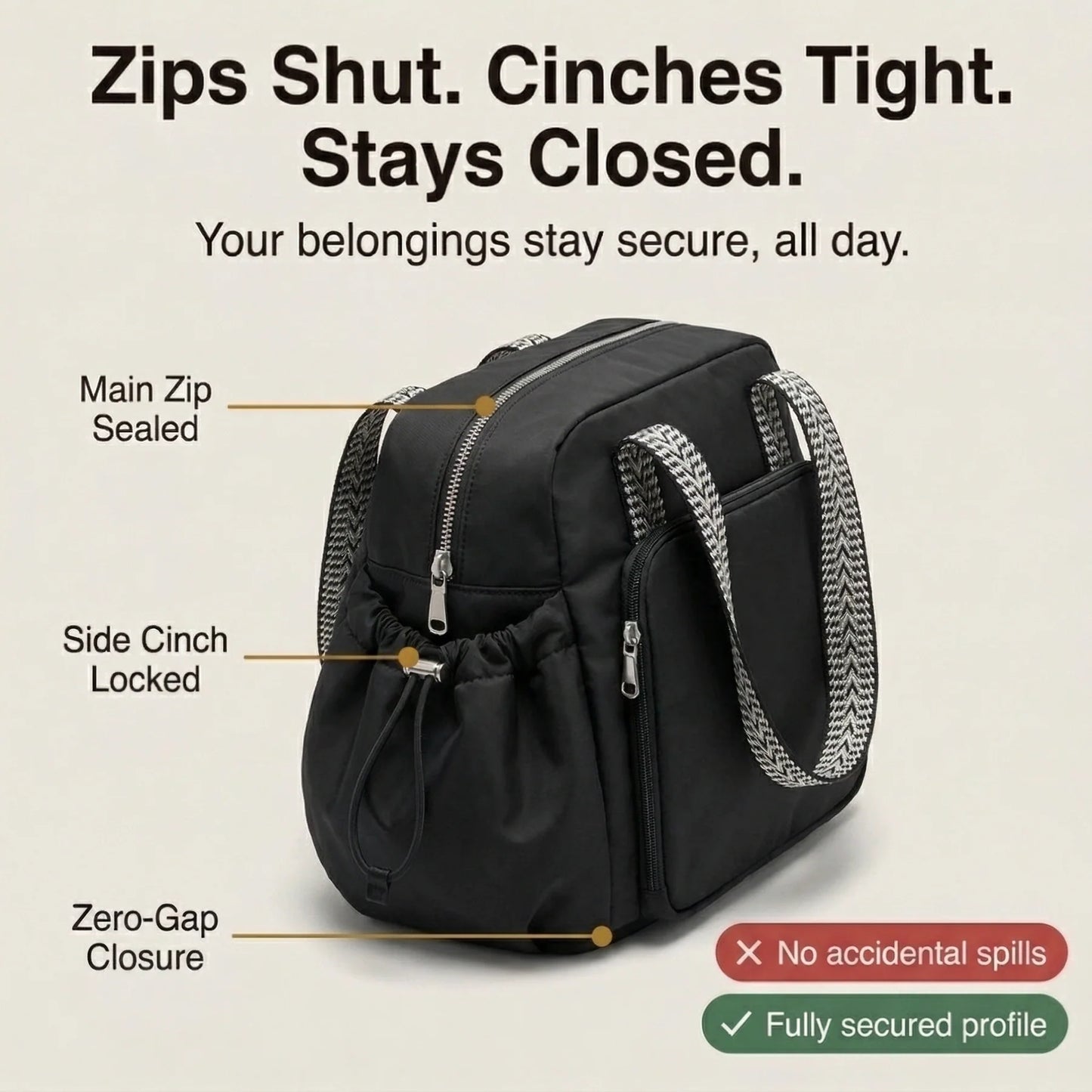 PackSmart™ Organized Everyday Tote with Backpack Straps 3-in-1 Organized Bag