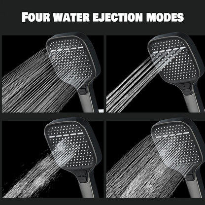 High-Pressure Shower Head – 4 Spray Modes & Large Panel