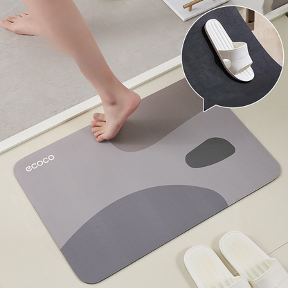 Diatomaceous Earth Rapid Absorption Bath Mat: Anti-Slip & Durable