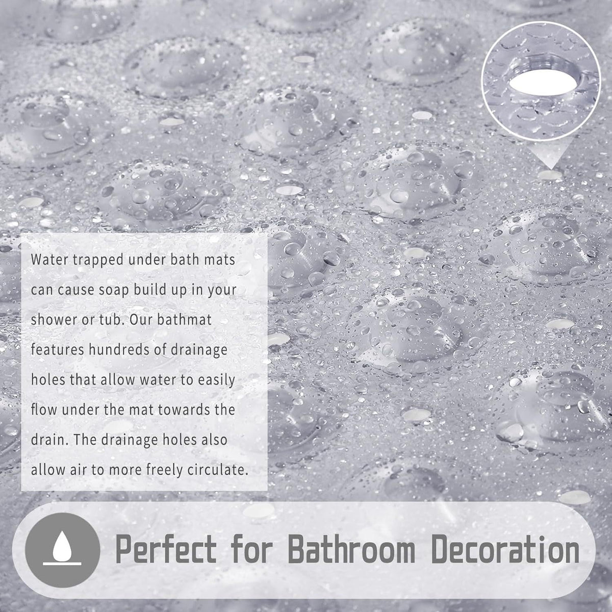 GripBloom™ Non-Slip Safety Mat for Bathroom, Shower, Kitchen & More