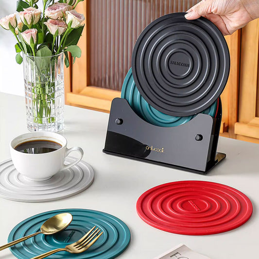 Non-Slip Silicone Heat-Resistant Mat: For Pots, Dining Tables & Tea Cups