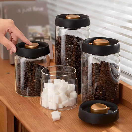 FreshVault Vacuum-Sealed Glass Storage Jar – Wide Mouth Design