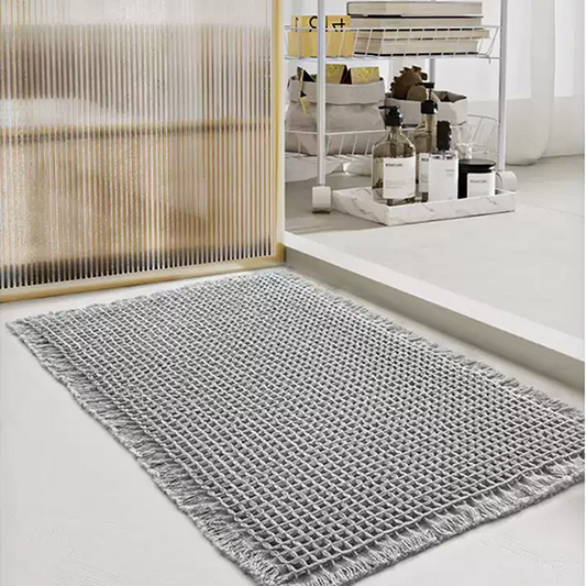 WaffleSoft™ Solid Color Bath Mat – Quick-Dry Absorbent & Non-Slip