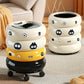 Cute Donut Garbage Bin – Covered Design & 360° Swivel Wheels