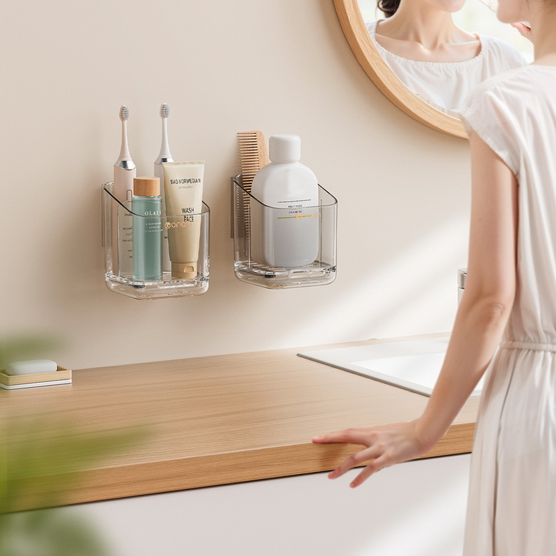 No-Drill Toothbrush Rack – Strong Load-Bearing, Easy Wall Installation