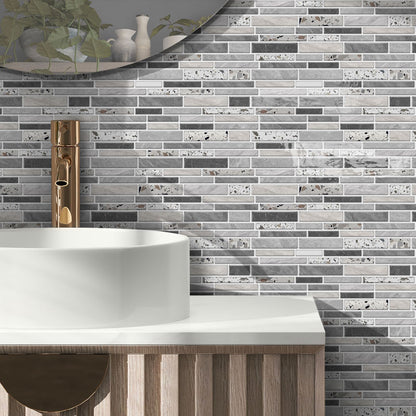 Brick-Pattern Mosaic Self-Adhesive Wallpaper - Cuttable, Waterproof & Stain-Resistant
