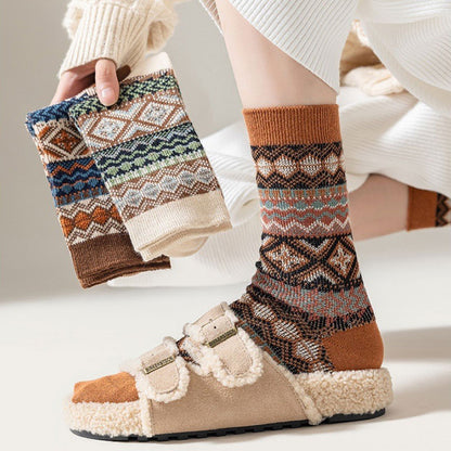 Bohemian Style Winter Socks: Soft & Skin-Friendly