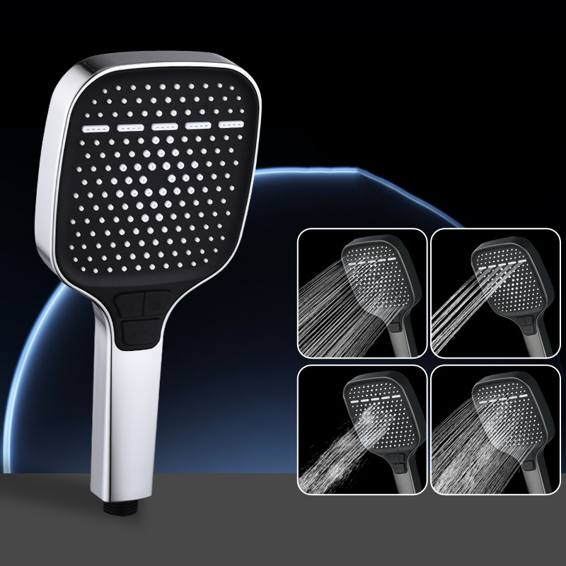 High-Pressure Shower Head – 4 Spray Modes & Large Panel