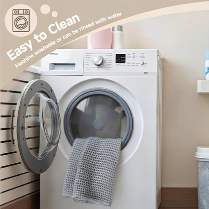 Solid Color Waffle Bathroom Mat with Absorbent Non-Slip Design