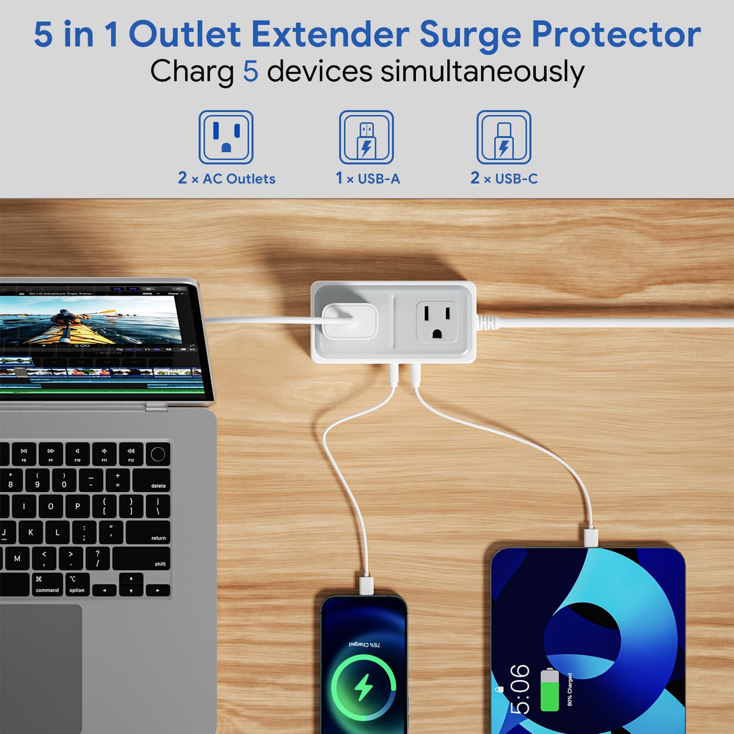 VoltGuard · 900J Surge Protected Power Strip