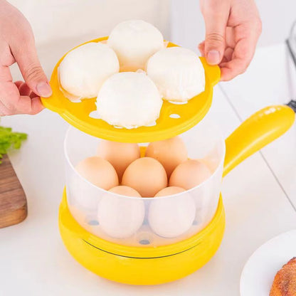SunnyCrave · 2-in-1 Compact Electric Skillet & Egg Steamer