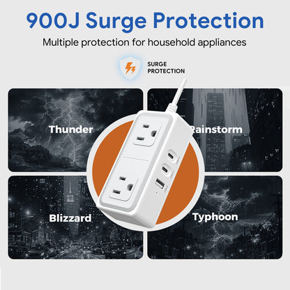 VoltGuard · 900J Surge Protected Power Strip