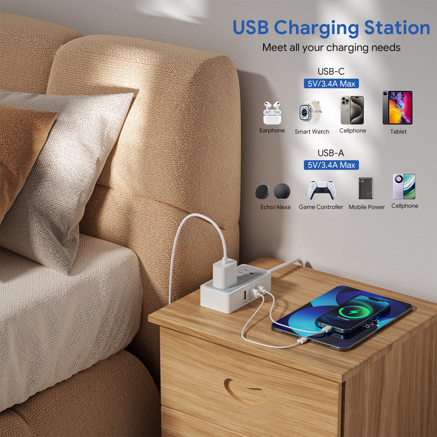 VoltGuard · 900J Surge Protected Power Strip