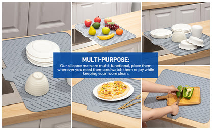 Sloped Silicone Draining Mat – Heat-Proof & Non-Slip