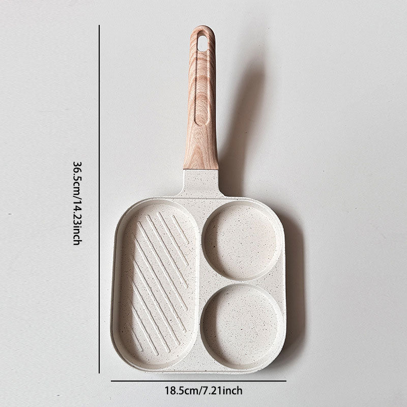 4-in-1 Nonstick Frying Pan: Ideal for Eggs, Bacon, and Burgers