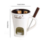 Ceramic Chocolate Fondue Mug Set: Easy to Clean & Reusable