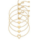 Loruvie 14K Gold Plated Adjustable Matching Bracelets