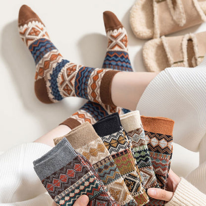 Bohemian Style Winter Socks: Soft & Skin-Friendly