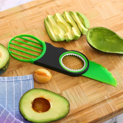 FruitEase 3-in-1 Avocado Slicer – Peeler, Pitter, and Cutter