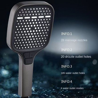 High-Pressure Shower Head – 4 Spray Modes & Large Panel