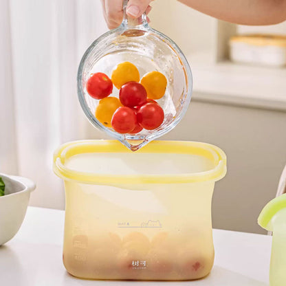 Reusable Silicone Food Storage Bag & Lunch Box: Leak-Proof, Heat & Cold Resistant