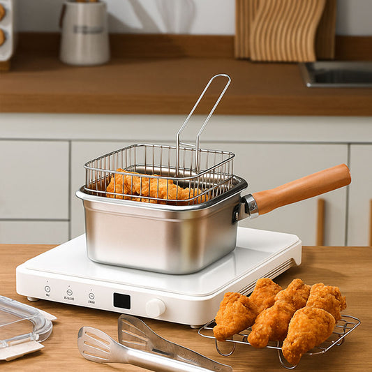 Multi-Function Stainless Steel Deep Fryer – Heat-Resistant, Quick Drainage, Durable