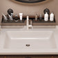 No-Drill Walnut Aluminum Faucet Rack: Hollow Drainage & Heavy-Duty