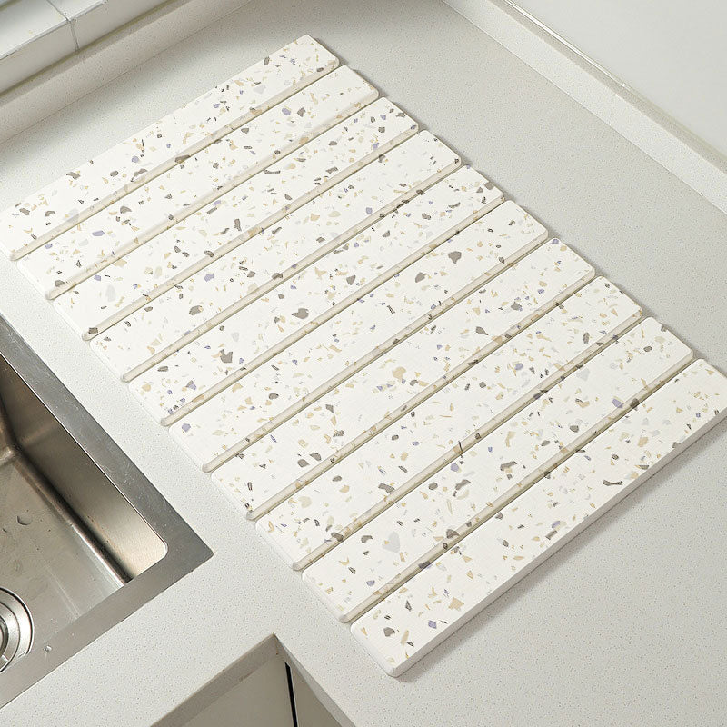 Marble-Style Diatomite Foldable Draining Mat: Quick-Dry, Heat-Resistant & Space-Saving Design