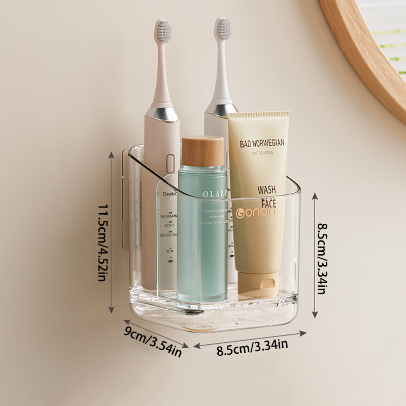 No-Drill Toothbrush Rack – Strong Load-Bearing, Easy Wall Installation