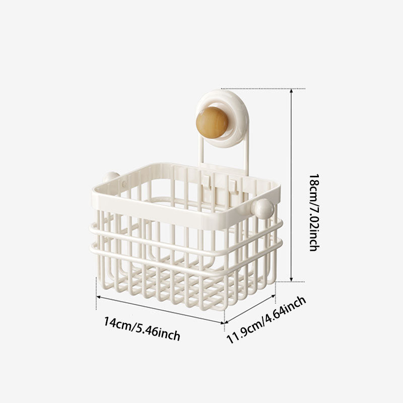 Iron Suction Storage Basket – Strong Hold & Drainage Design