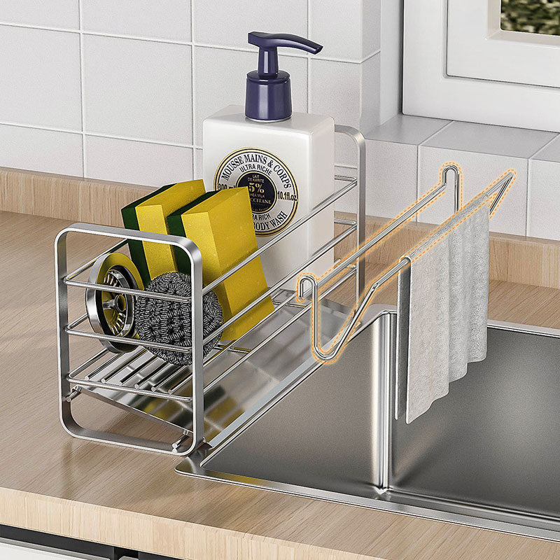 Stainless Steel Kitchen Rag Drain Rack – Rustproof, Durable & Easy to Clean