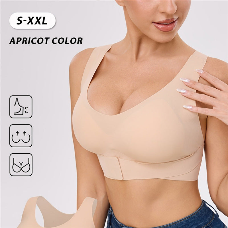 PostureCorrectio Wireless Back Support Sports Bra with Fixed Cups