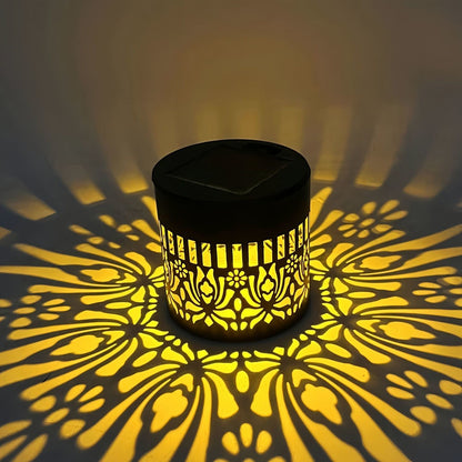 MandalaGlow · 4-in-1 Solar Iron Art Light & Shadow Projector