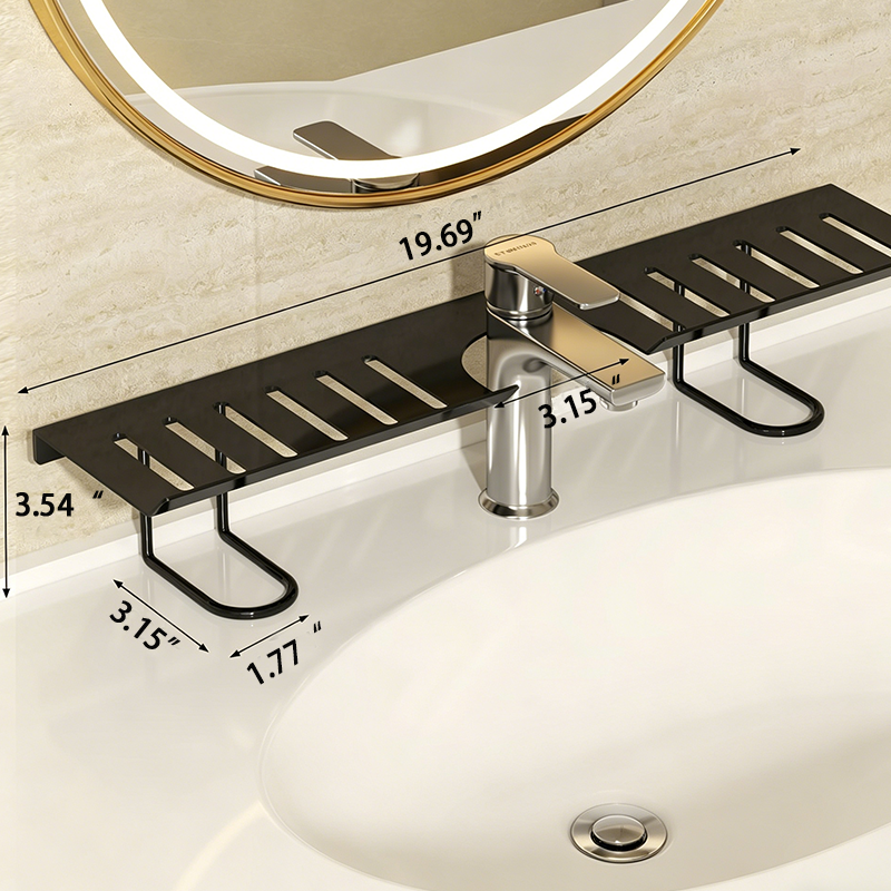 Streamline · Gun-Grey Faucet Vanity Organizer