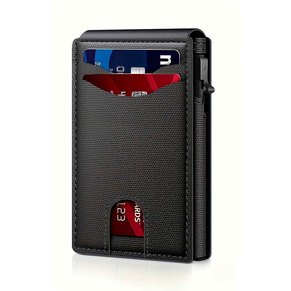 Vanguar Dual-Flip RFID Blocking Money Clip Wallet — Premium Leather Tactical Slim Bifold