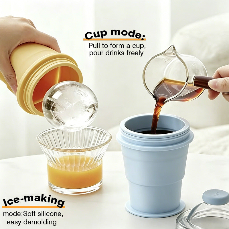 FrostGlide · 2-in-1 Foldable Ice Ball Maker Cup