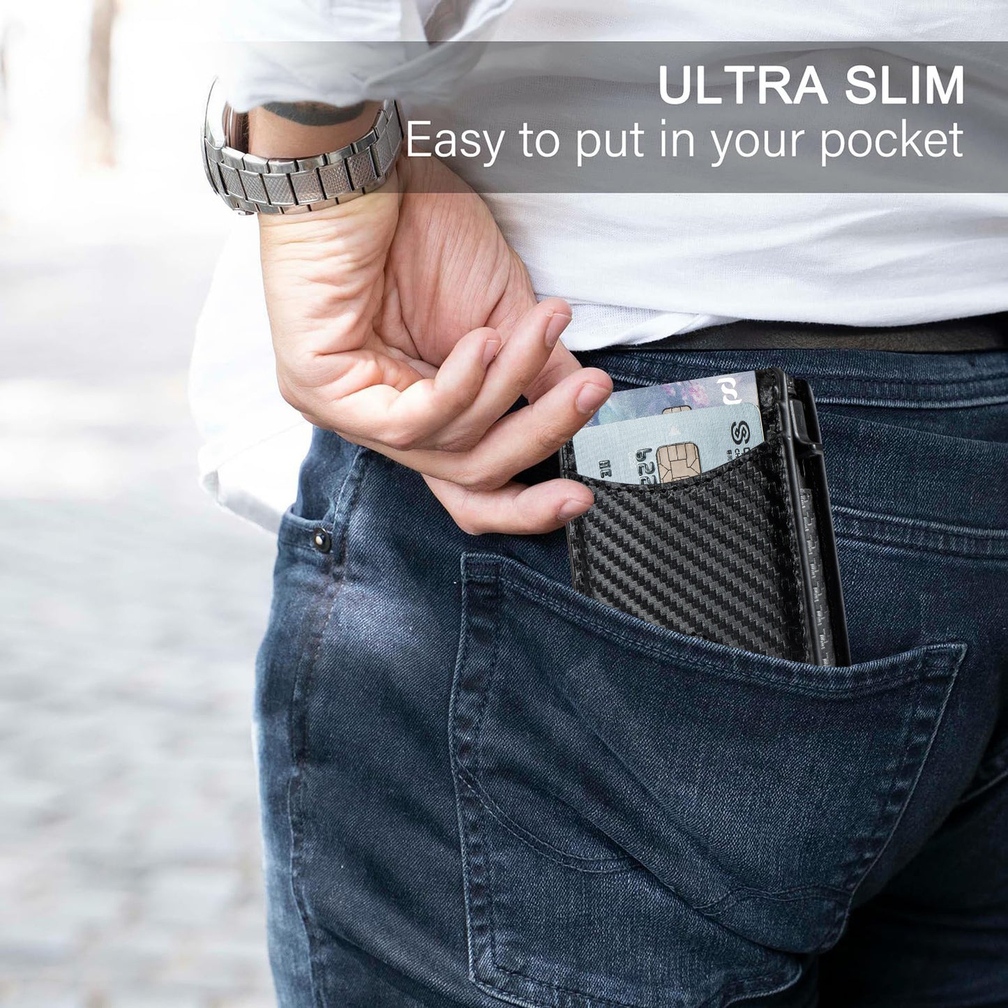 Vanguar Dual-Flip RFID Blocking Money Clip Wallet — Premium Leather Tactical Slim Bifold