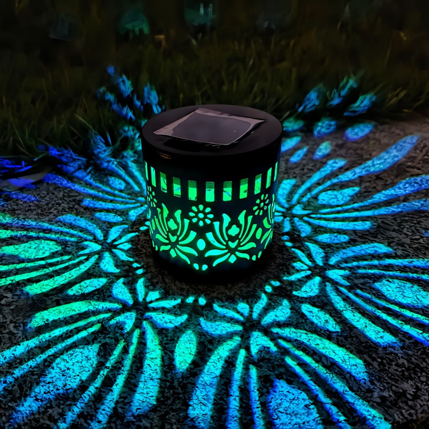 MandalaGlow · 4-in-1 Solar Iron Art Light & Shadow Projector
