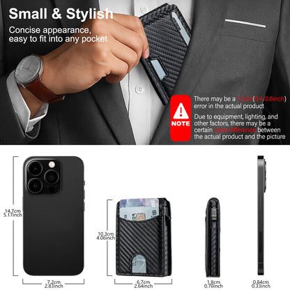 Vanguar Dual-Flip RFID Blocking Money Clip Wallet — Premium Leather Tactical Slim Bifold